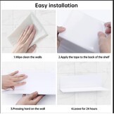 Toski Wandrek Wit 40cm - 30% Korting | Zelfklevend