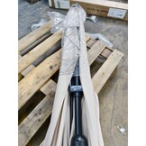 Balkonparasol - halve parasol - met zwengel - 240 cm - beige