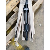 Balkonparasol - halve parasol - met zwengel - 240 cm - beige