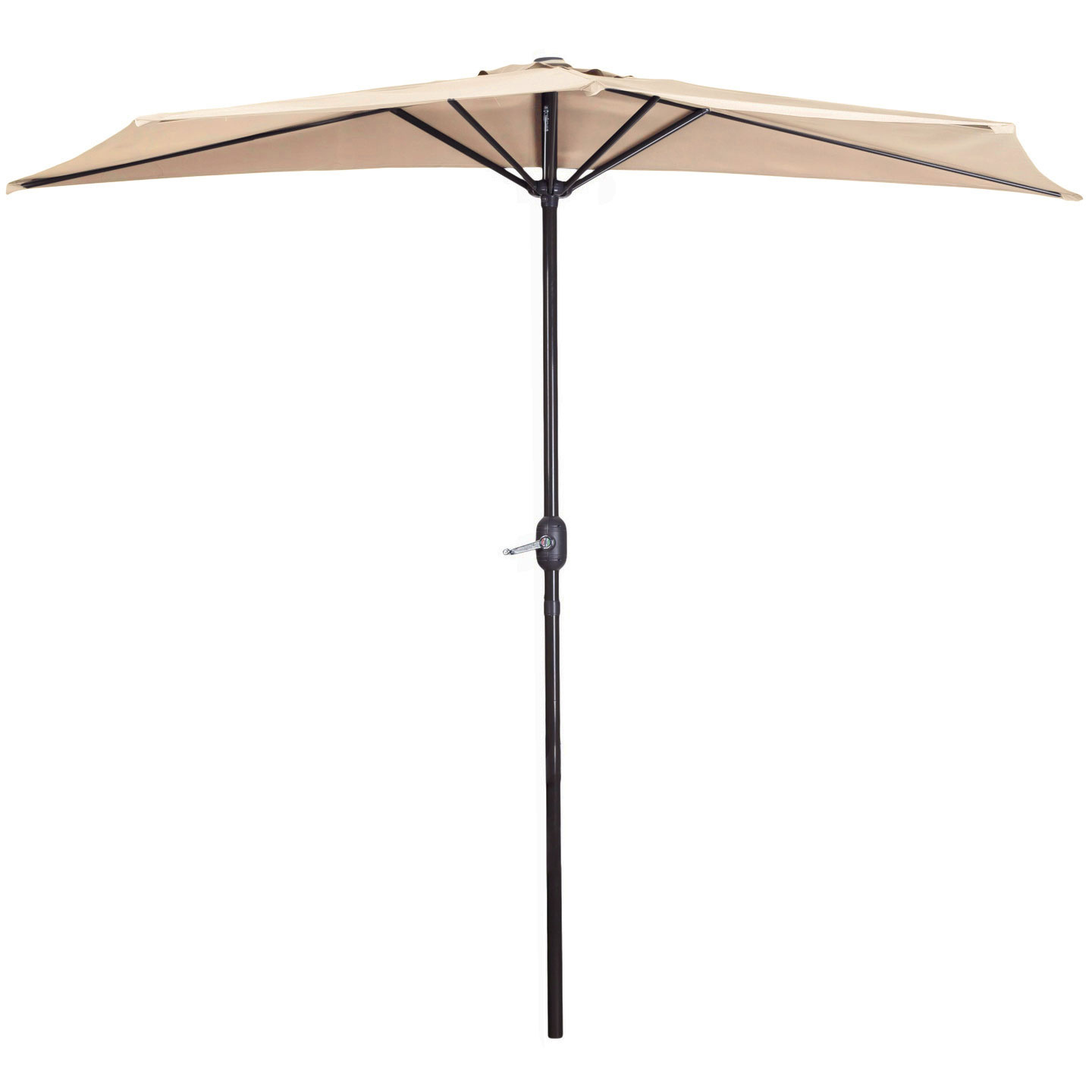 Balkonparasol - halve parasol - met zwengel - 240 cm - beige