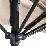 Balkonparasol - halve parasol - met zwengel - 240 cm - beige