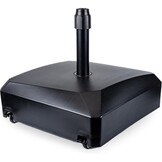 Parasolstandaard met wielen - vulbare parasolstandaard met water of zand max. 76 kg - zweefparasol van kunststof voor parasolstokken 32 en 38 mm, windbestendig ontwerp 54,5x54,5x20 cm