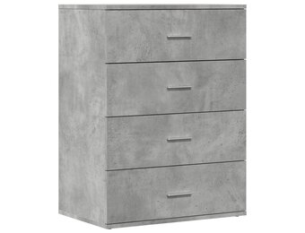 vidaXL Dressoir 60x39x80 cm bewerkt hout betongrijs