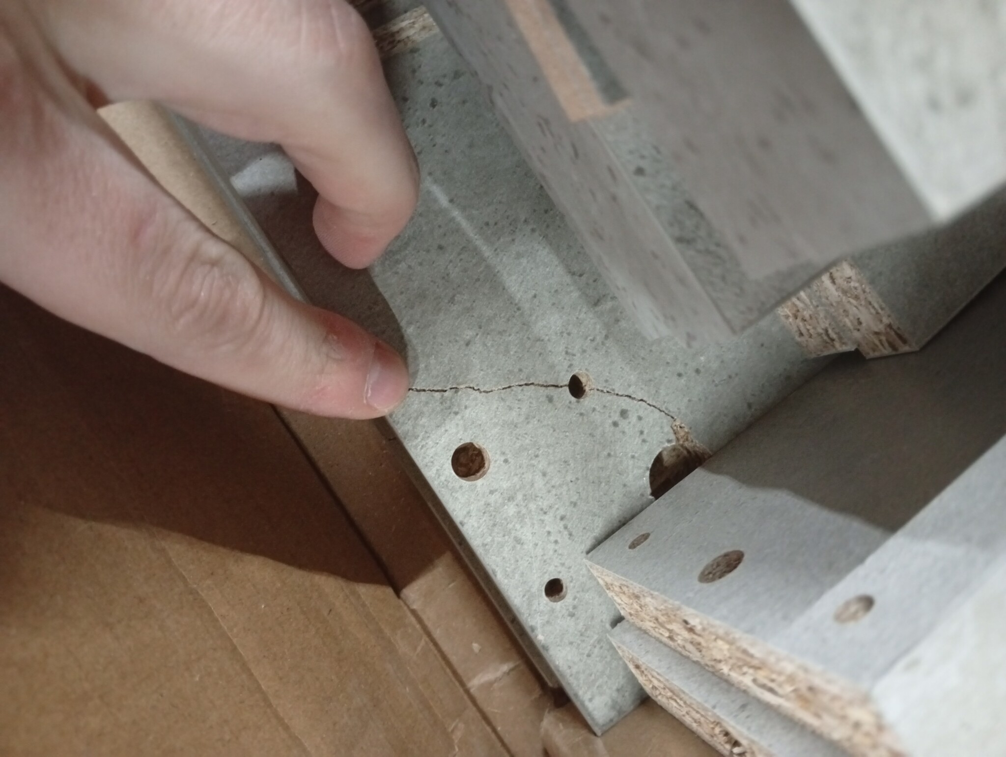 vidaXL Dressoir 60x39x80 cm bewerkt hout betongrijs