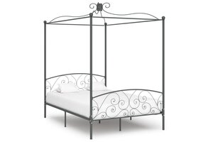 vidaXL Hemelbedframe Metaal Grijs 140x200 cm | 35% Korting