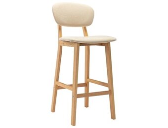 vidaXL Barkrukken 2 st stof crèmekleurig