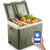 AAOBOSI Draagbare autokoelbox, 33 liter, 12 V/24 V en 100-240 V, campingkoelbox, -20 °C tot 20 °C, dubbele koelzone, auto voor SUV's, bedrijfsvoertuigen, sportwagens en vrachtwagens