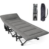 Campingbed, veldbed, inklapbaar, logeerbed, tot 200 kg, voor indoor, outdoor en tuin