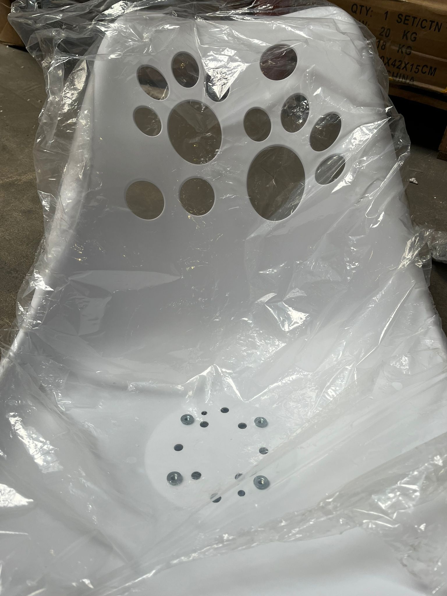 Kinder bureaustoel PRINT - in hoogte verstelbaar - wit roze