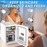 Enventor Minikoelkast 10L, Stille Kleine Koelkast met LCD-Temperatuurdisplay, Warm/Koud-functie, Mini Koelkast voor Huidverzorging, 12V/220V, voor Slaapkamer, Auto, Kantoor, Reizen