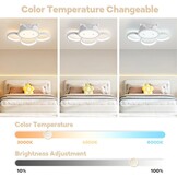 Plafondlamp LED kinderlamp Kinderkamerlamp Plafondlamp Kinderplafondlamp dimmen met afstandsbediening Met nachtlichtfunctie Moderne Bijen Slaapkamer plafondlamp 40CM
