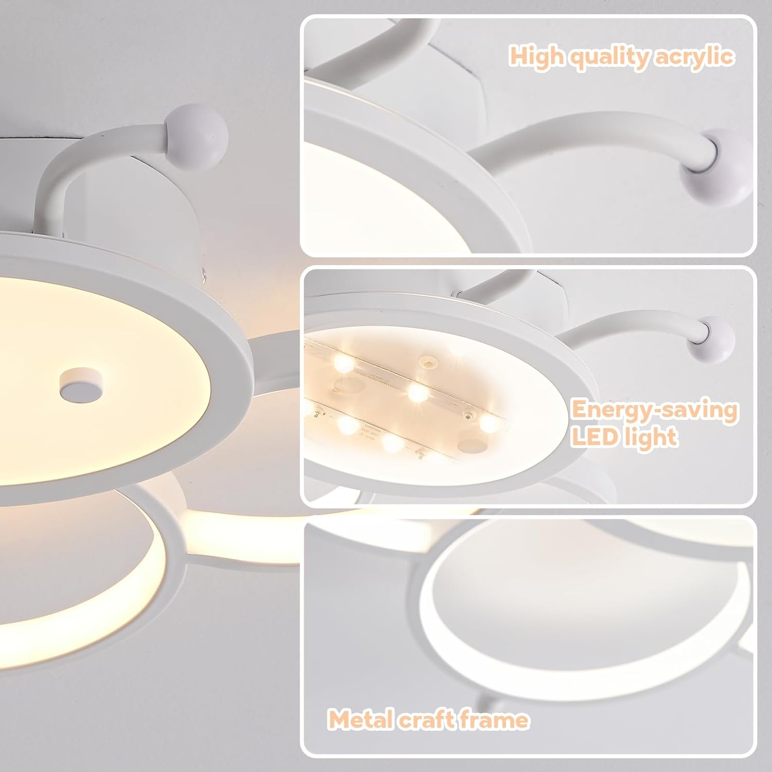 Plafondlamp LED kinderlamp Kinderkamerlamp Plafondlamp Kinderplafondlamp dimmen met afstandsbediening Met nachtlichtfunctie Moderne Bijen Slaapkamer plafondlamp 40CM