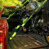 StarLeaparts 4 stuks automatische spanbanden met S-haken, automatische spanriemoproller, 3,6 m x 25 mm, breekkracht 680 kg, intrekbare spanbanden met ratel voor motorfiets, kajak en vrachtwagen, groen