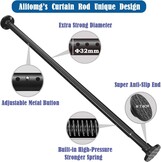Telescopische Gordijnroede Extra Lang (3m) Zwart - 30% Korting!