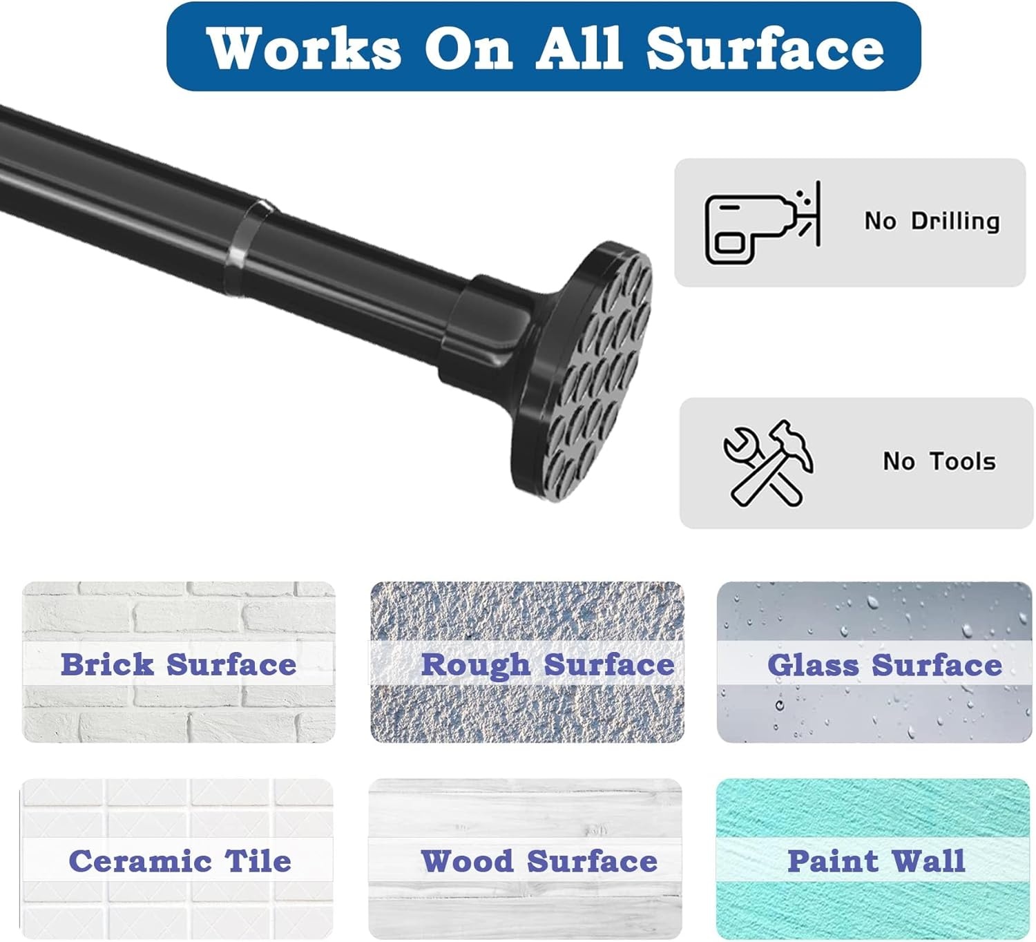 Telescopische Gordijnroede Extra Lang (3m) Zwart - 30% Korting!