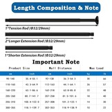 Telescopische Gordijnroede Extra Lang (3m) Zwart - 30% Korting!