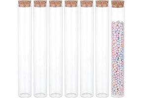 BENECREAT Glazen Testbuisjes met Kurk (10 Stuks) - 60% Korting!