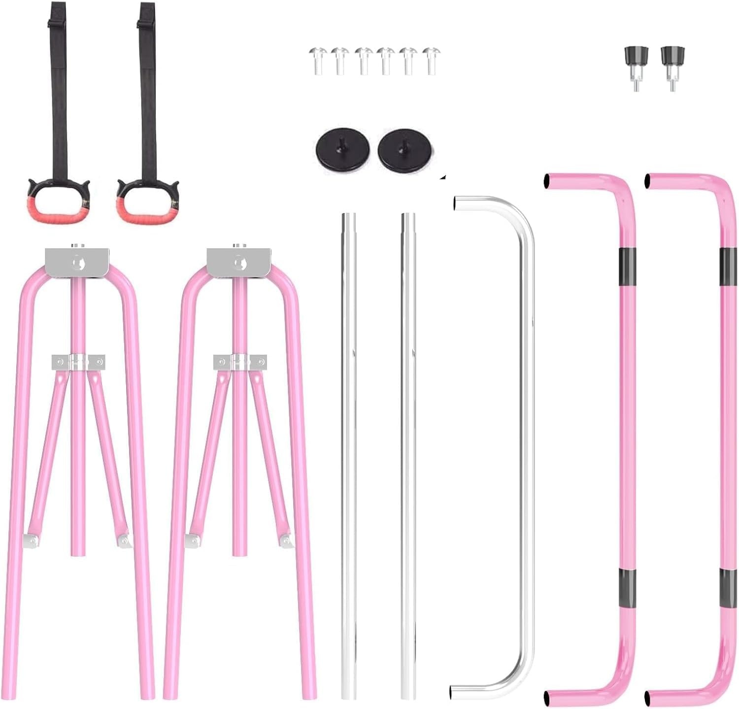 Gymnastiekstang, in hoogte verstelbaar,inklapbaar, horizontaal, met gymnastiekringen