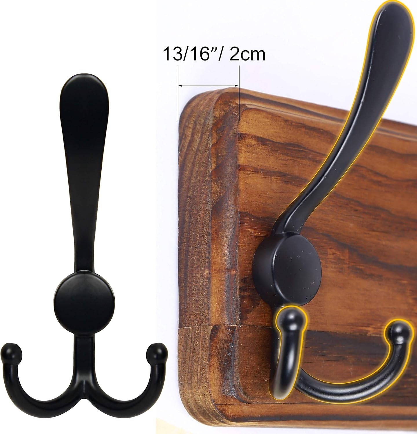 SKOLOO Rustic Large Coat Rack Wall Mount-38.6'' Long Coat Rack for Wall, Wood Coat Rack Hook, Farmhouse Coat Hanger Wall Mount for Hanging Jacket Coat