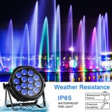 RGBW 4-in-1 led-podiumlicht, 14 leds, met IP65 waterdichte kabel, discofeestlamp voor buiten, DJ, bar, club, Kerstmis, Helloween