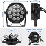 RGBW 4-in-1 led-podiumlicht, 14 leds, met IP65 waterdichte kabel, discofeestlamp voor buiten, DJ, bar, club, Kerstmis, Helloween