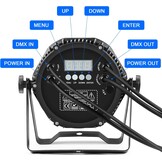 RGBW 4-in-1 led-podiumlicht, 14 leds, met IP65 waterdichte kabel, discofeestlamp voor buiten, DJ, bar, club, Kerstmis, Helloween