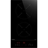 Hermitlux Induction Hob 2 Zones, Built-in Electric Hob with Flex Zone，2800W Electric Cooktop with 9 Power Level