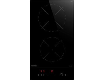Hermitlux Induction Hob 2 Zones, Built-in Electric Hob with Flex Zone，2800W Electric Cooktop with 9 Power Level