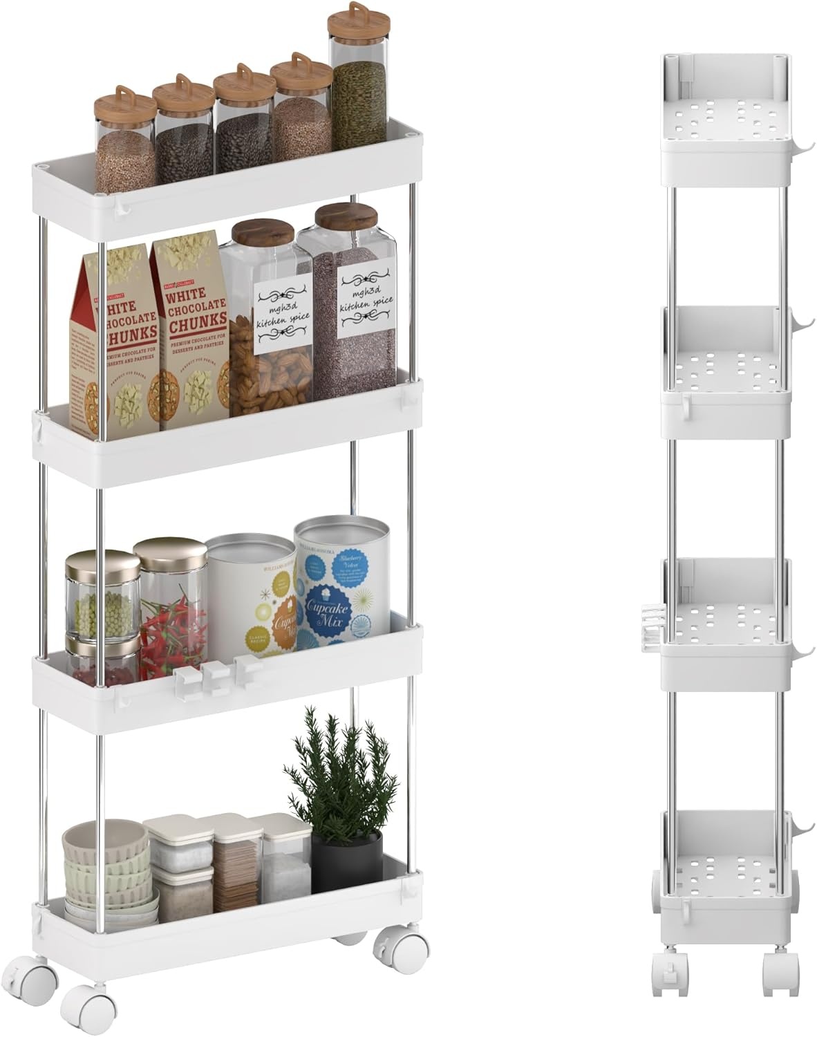 Keukenwagen met 4 niveaus & 11 haken - 30% korting!