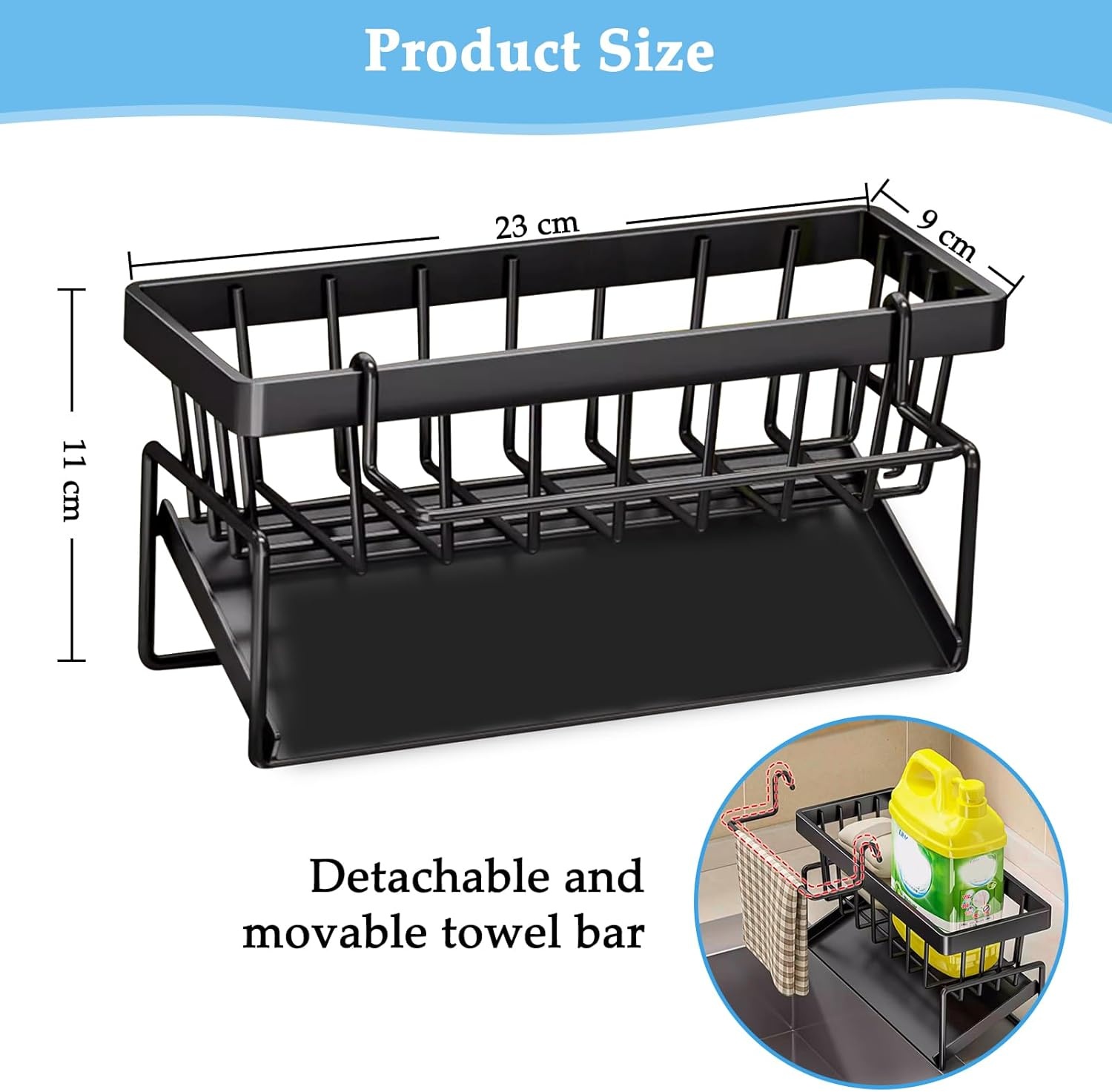 Keuken Spoelbak Organizer - Zwart - 30% Korting