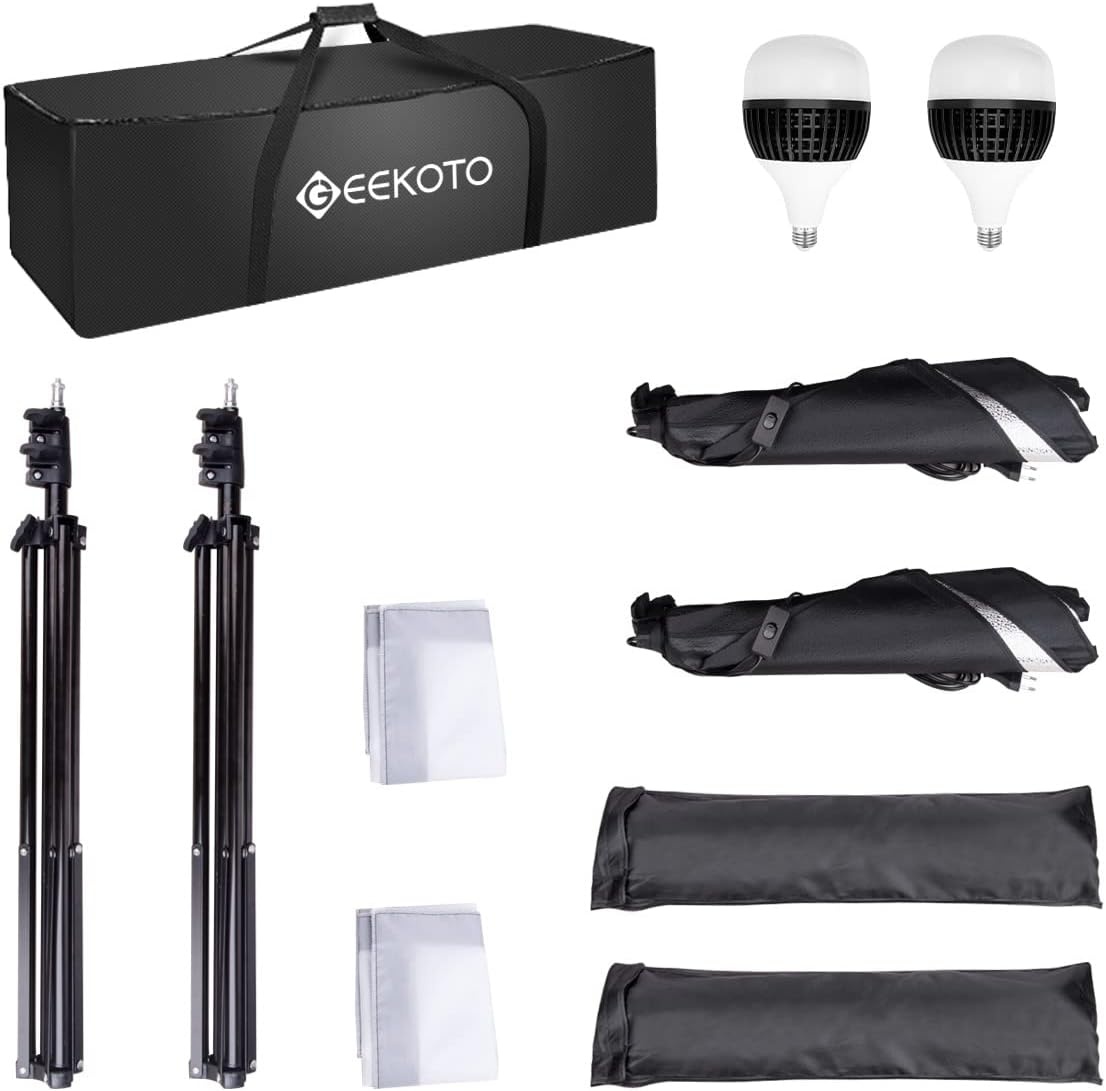 GEEKOTO Softbox Set Fotostudio 50x70cm | 35% Korting
