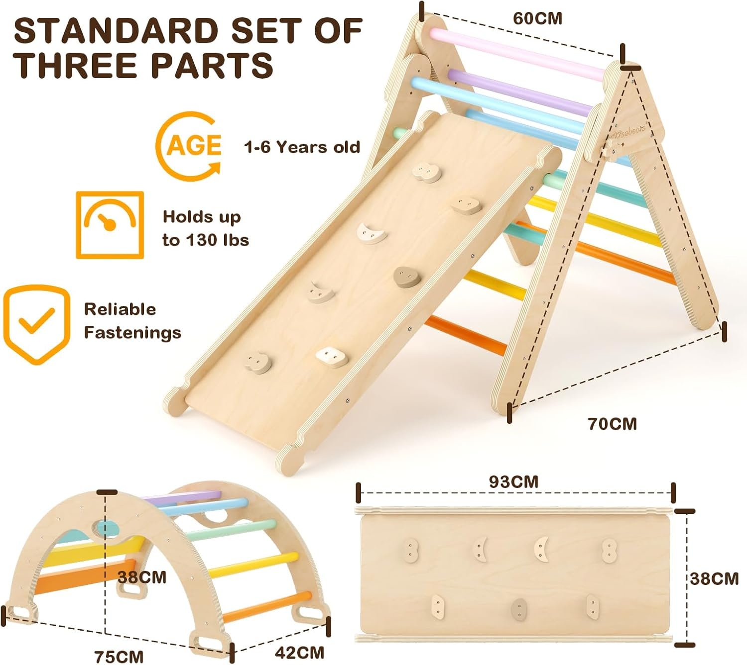 Mosebears Montessori Klimrek + Glijbaan - 30% Korting!