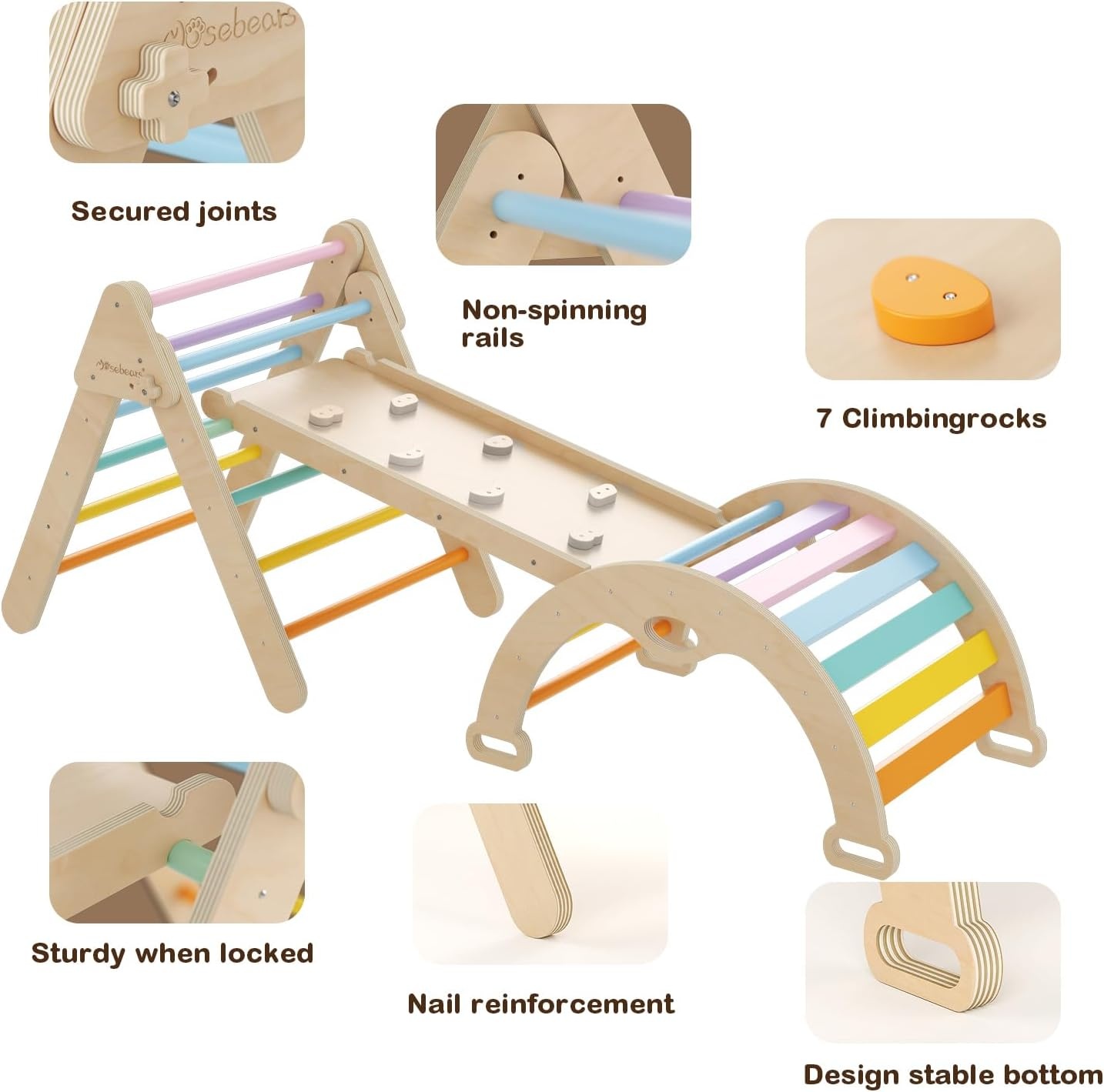 Mosebears Montessori Klimrek + Glijbaan - 30% Korting!