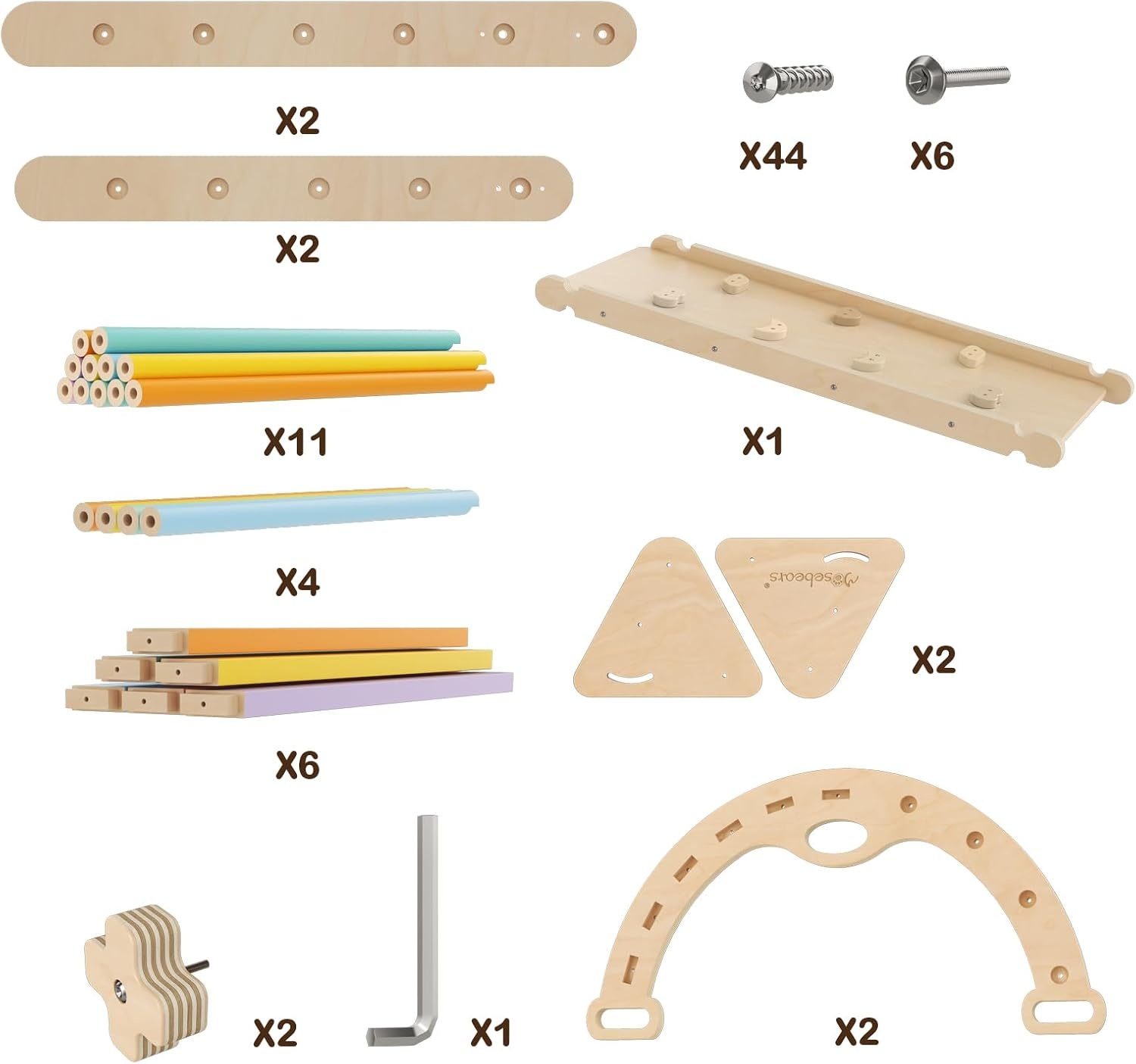 Mosebears Montessori Klimrek + Glijbaan - 30% Korting!