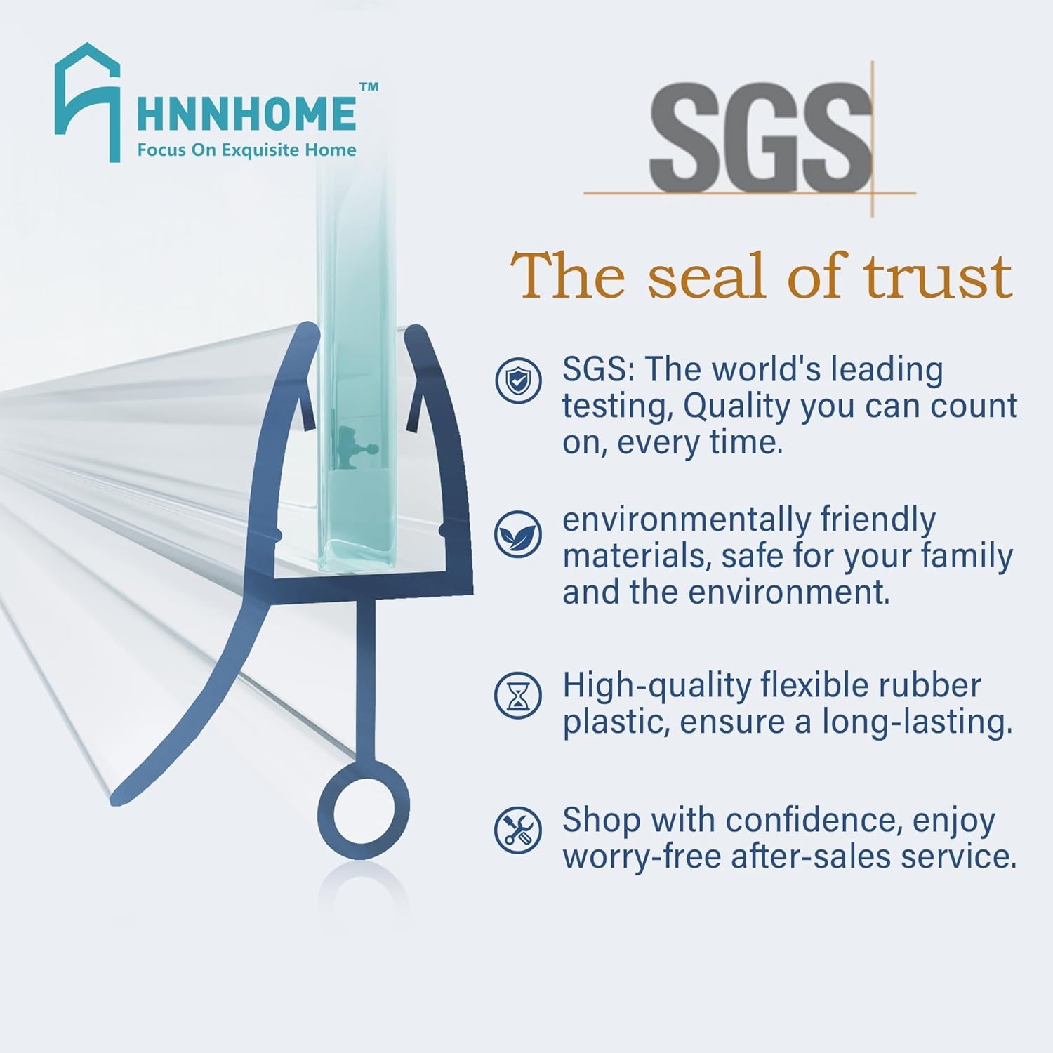 HNNHOME Douche-afdichting Rubber-Kunststof 30% Korting