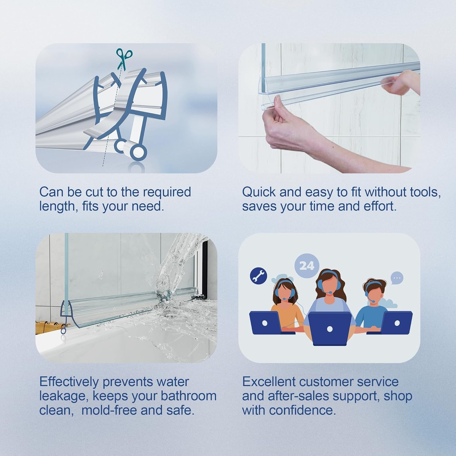 HNNHOME Douche-afdichting Rubber-Kunststof 30% Korting