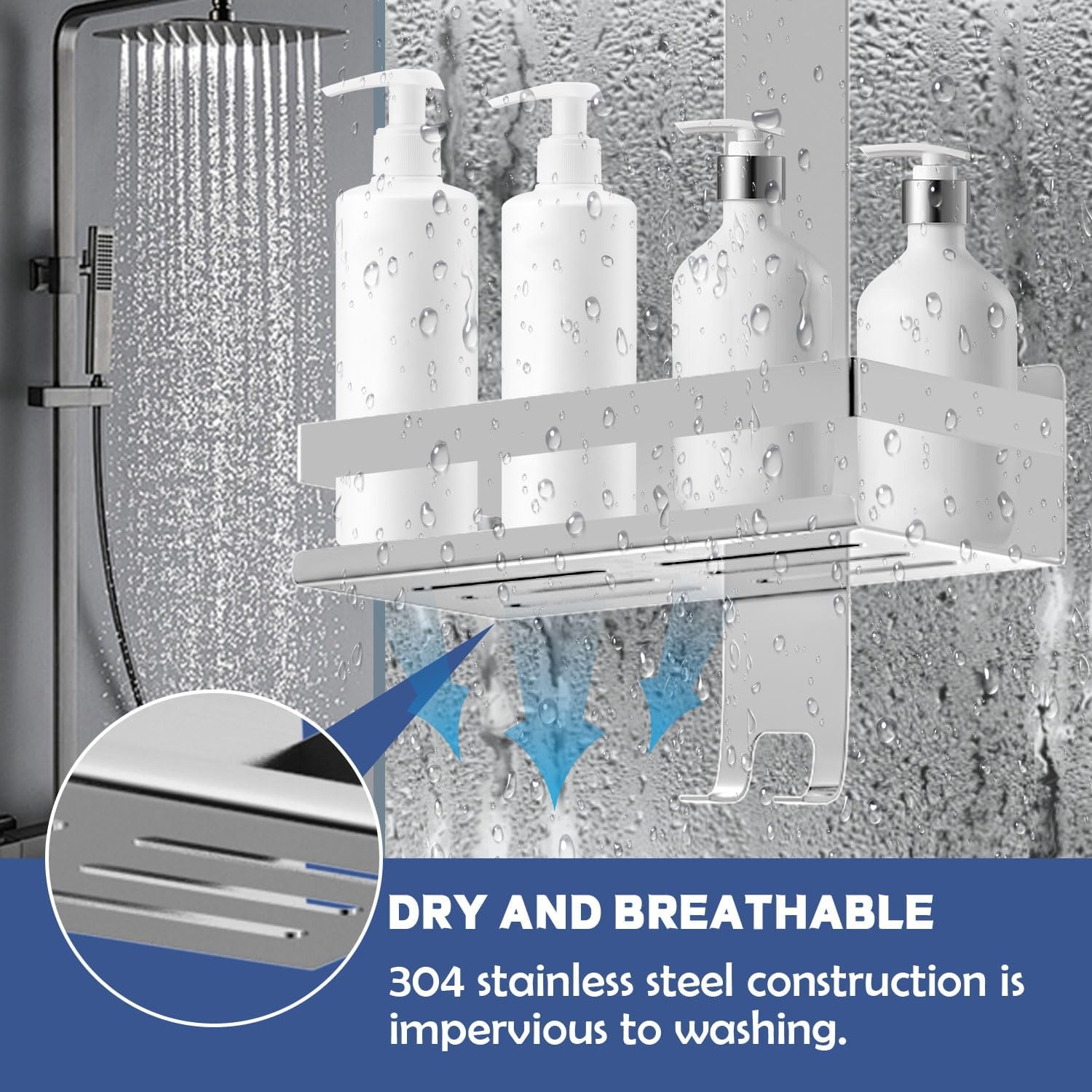 Doucheplank RVS Zonder Boren - 30% Korting