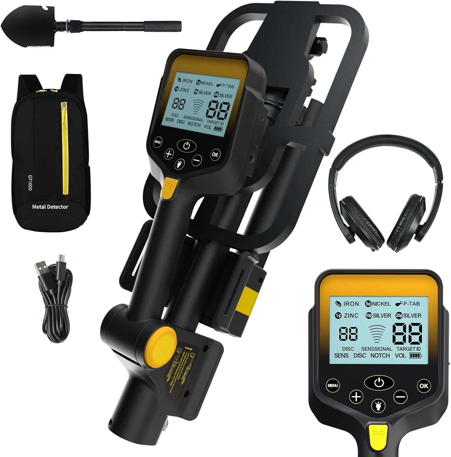 Metal Detector for Adults, High Accuracy, 4 Modes, Adjustable, Waterproof Coil