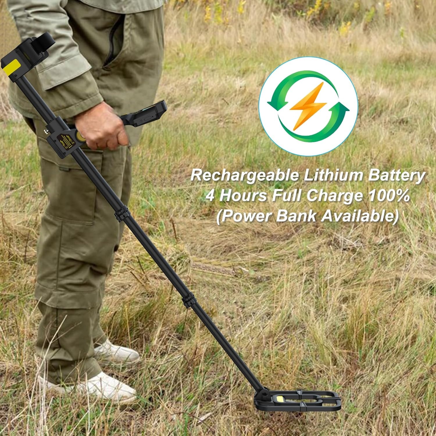 Metal Detector for Adults, High Accuracy, 4 Modes, Adjustable, Waterproof Coil