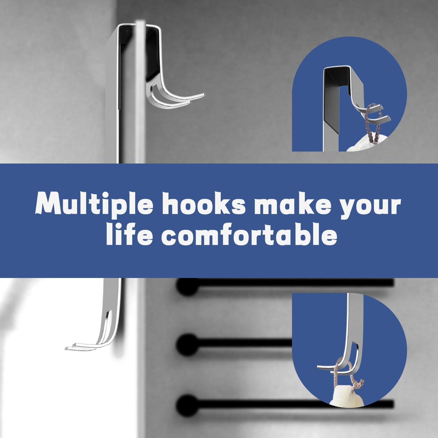 Doucheplank om op te hangen, badkamer, doucheplank zonder boren, SUS 304 roestvrij staal, om op te hangen aan douchedeuren van glas, shampoohouder om op te hangen, zilver