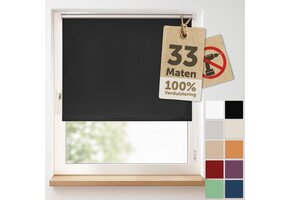 Blumtal Verduisteringsrolgordijn 45x130cm Zwart - 30% Korting - Zonder Boren