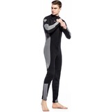 Wetsuit Men and Women 3mm Neoprene Diving Wet Suit with Front Zipper for Scuba Surfing Cold Water (Black+Grey, XL)
