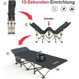 Campingbed Opvouwbaar - Extra Breed & Robuust (tot 200 kg) - 30% Korting!