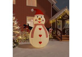 vidaXL Sneeuwpop Opblaasbaar met LED's 300 cm | Nu 55% Korting!