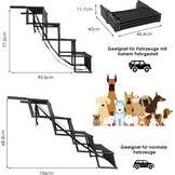CALIYO Hondentrap, hondenhelling auto, inklapbaar, dierentrap voor grote en kleine honden, hondenladder met verstelbare treden, hondentrap inklapbaar en gemakkelijk op te bergen, hondentrap auto