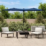 vidaXL Dubbele Parasol Azuurblauw 316cm - 65% Korting!