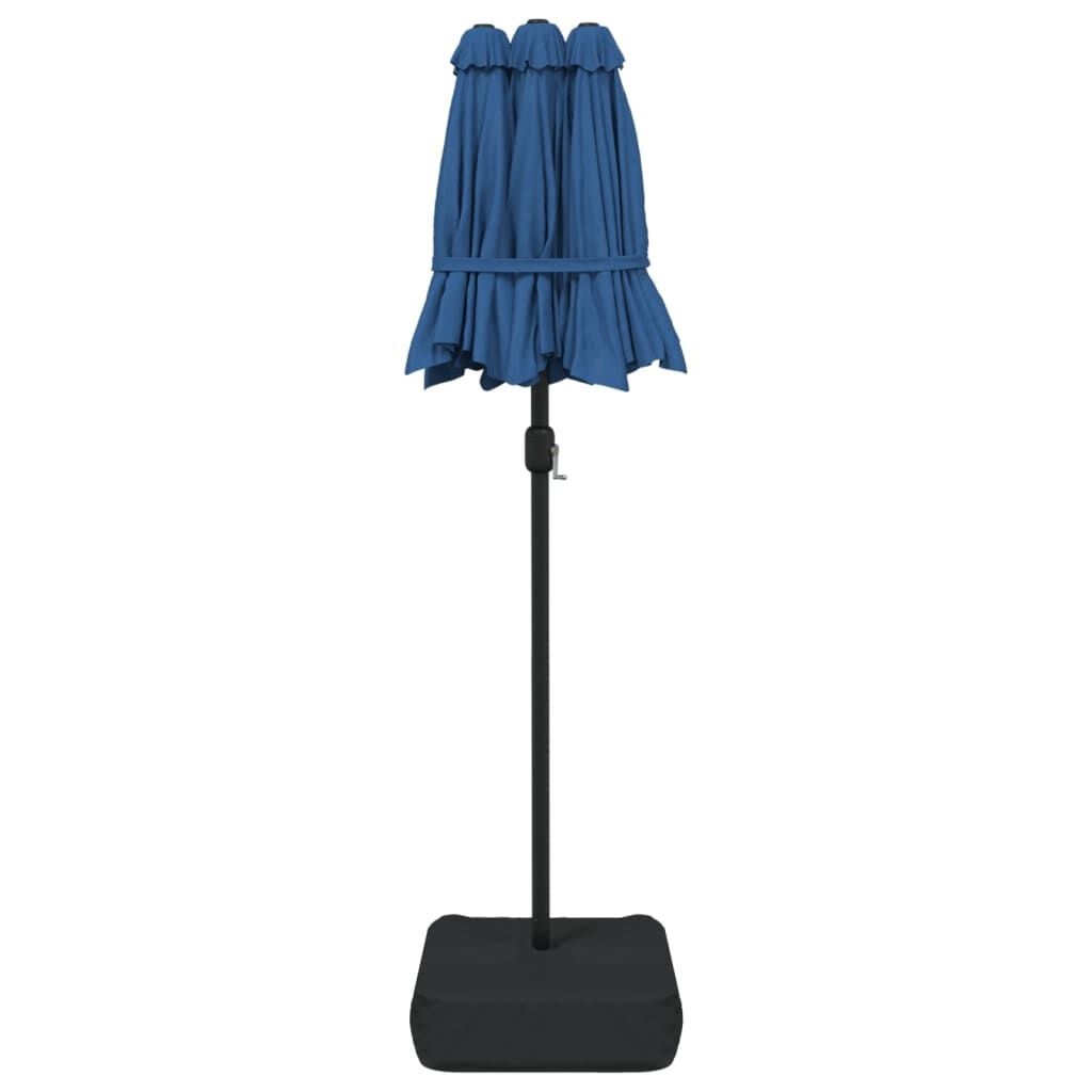 vidaXL Dubbele Parasol Azuurblauw 316cm - 65% Korting!