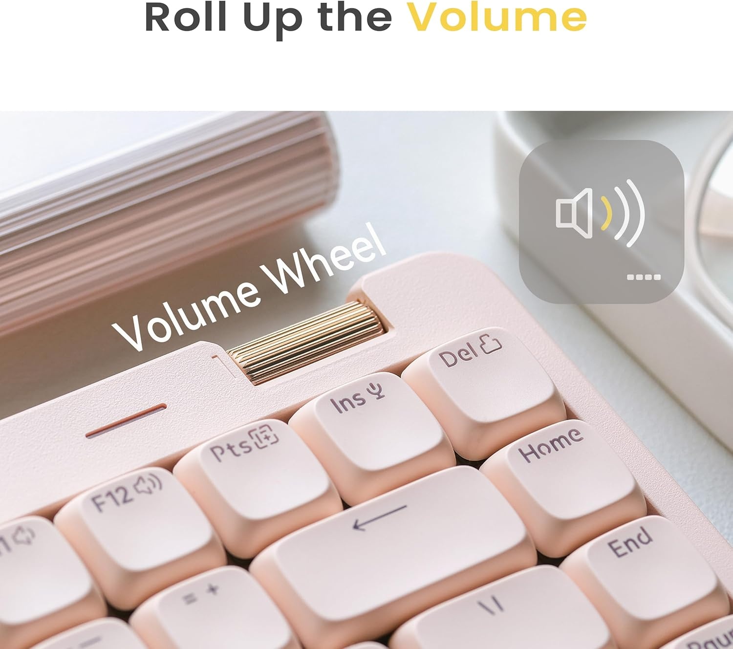 Flow Lite 100 toetsen Low Profile mechanisch toetsenbord, oplaadbaar draadloos toetsenbord met 2,4G-ontvanger, bluetooth en kabelverbinding voor Windows, Mac/Spector lineaire switches (off-white)