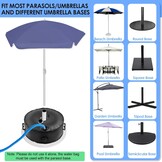 1Pc paraplubasis gewicht tas tot 23kg water, met 2 duurzame handgrepen en grote import en export, Parasol waterzak gewichten voor 3.15in Diameter Outdoor tuin patio Offset Stand