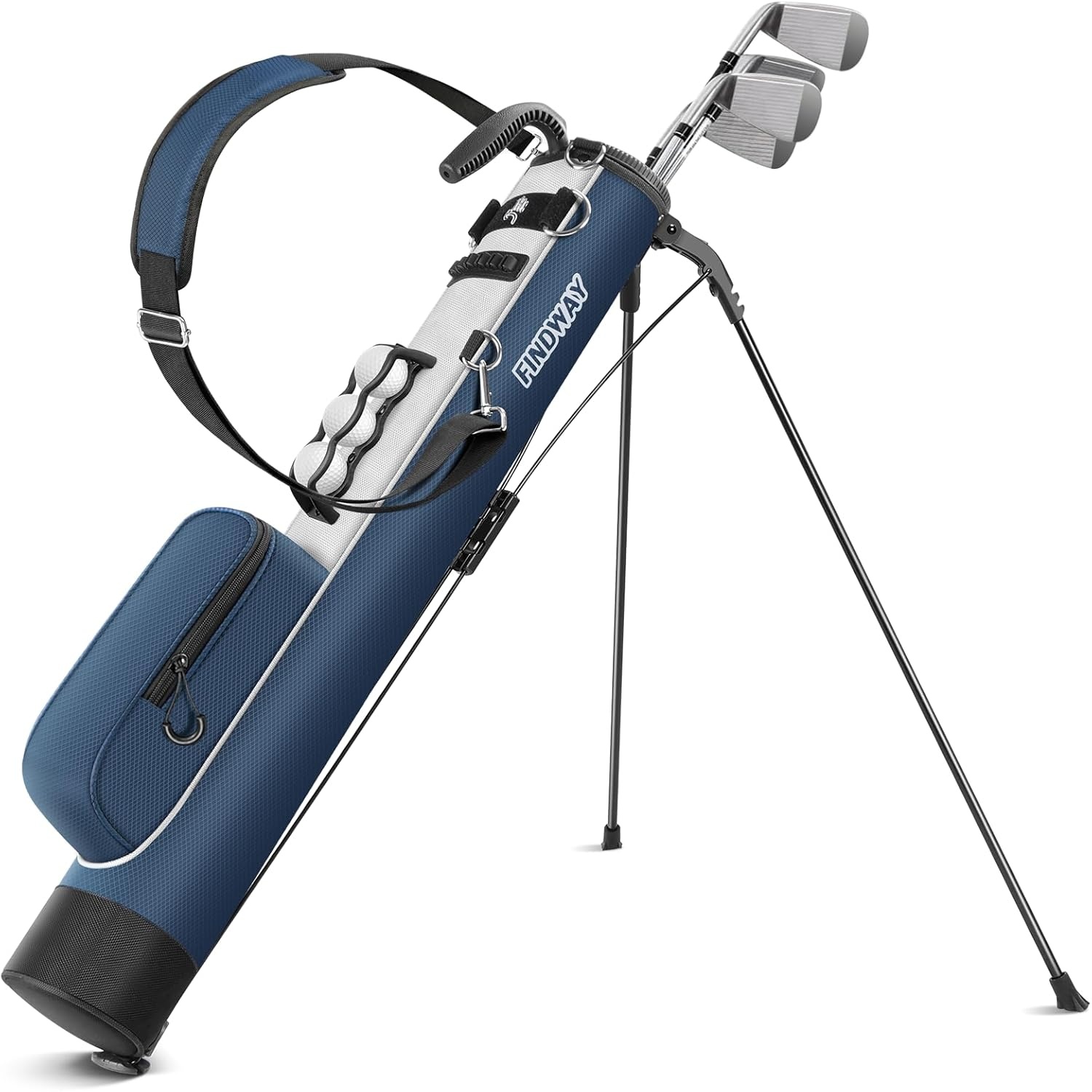 Findway Lichtgewicht Golf Stand Bag, Draagbaar en Duurzaam, Geschikt voor Driving Range, 3-par Course en Executive Course, 31.5 Inch Hoog